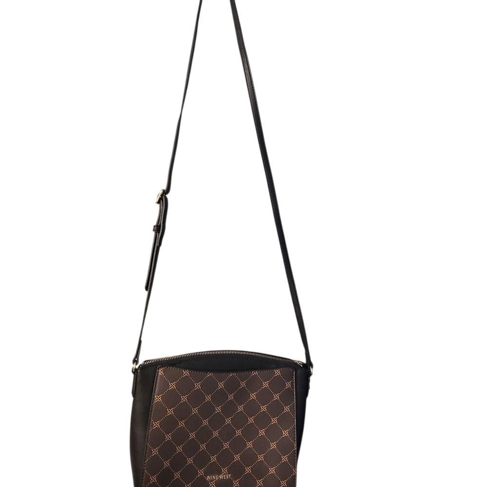 Nine West Black and Brown Crossbody Bag